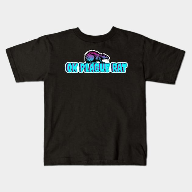 OK Plague Rat Lone Rat Vaporwave Kids T-Shirt by aaallsmiles